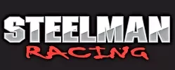 Steelman racing logo on a black background.