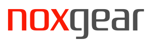 Nox gear logo on a black background.