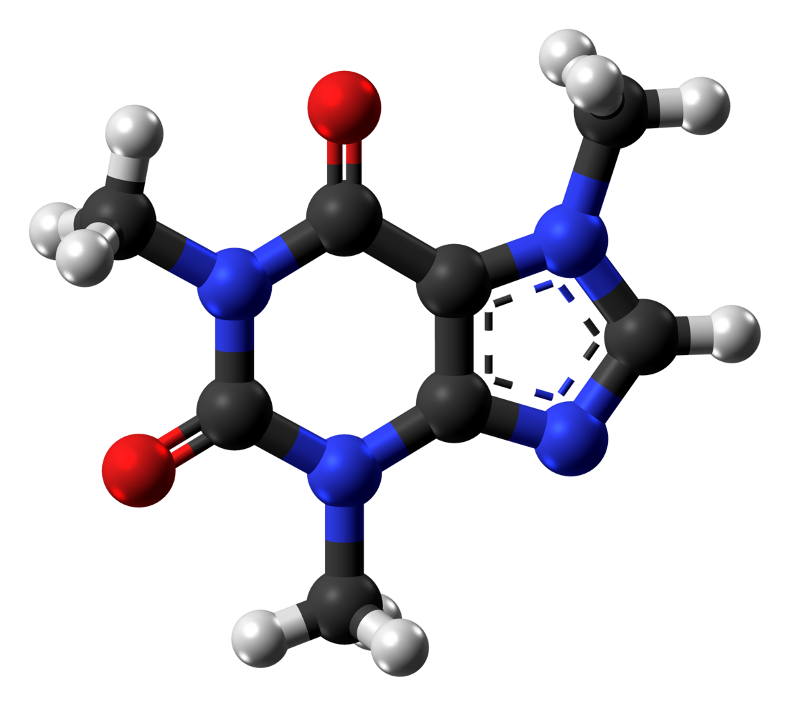 A 3d model of a molecule with red, blue, and white atoms.